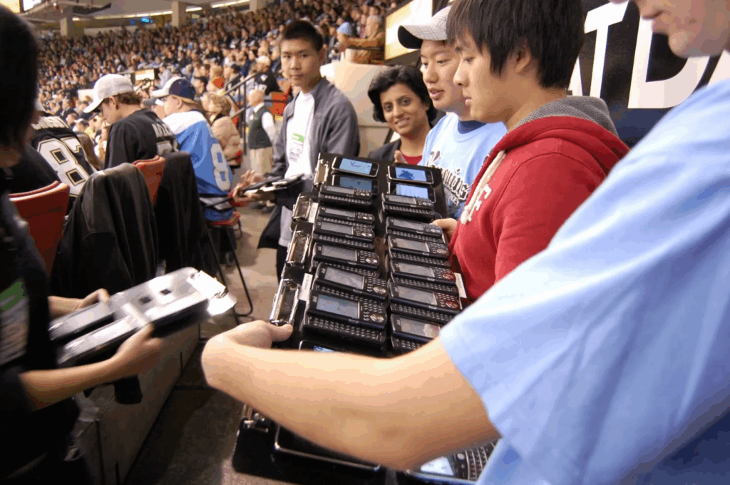 YinzCamn team at Penguins game in 2008