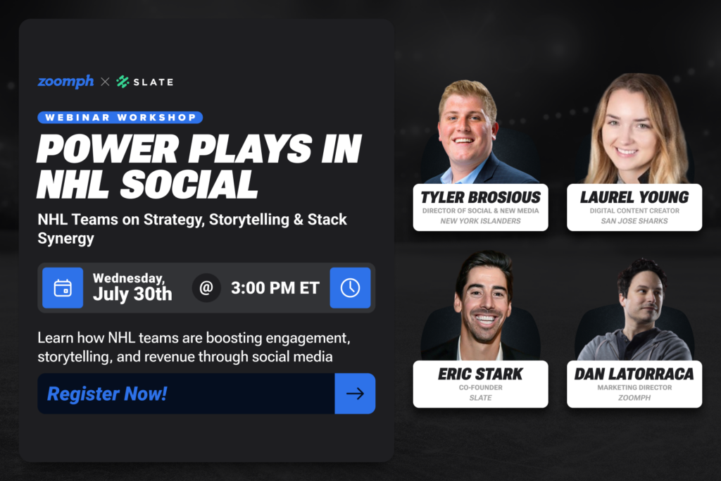 Zoomph July Webinar NHL Social Media New York Islanders San Jose Shark