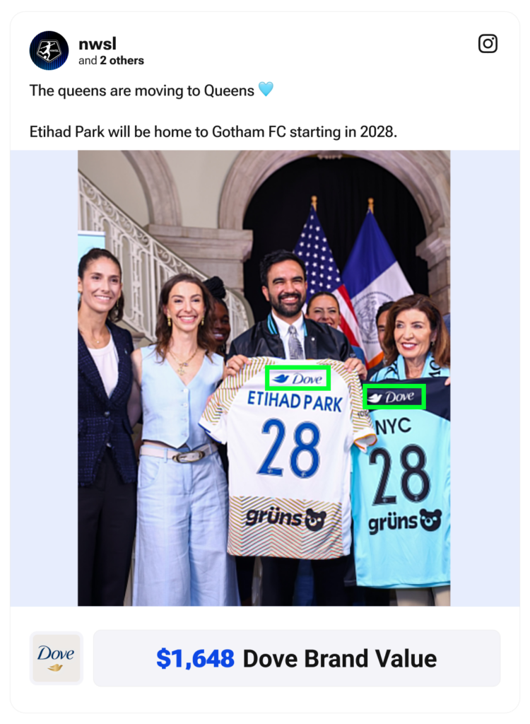 Social value for Dove jersey patch